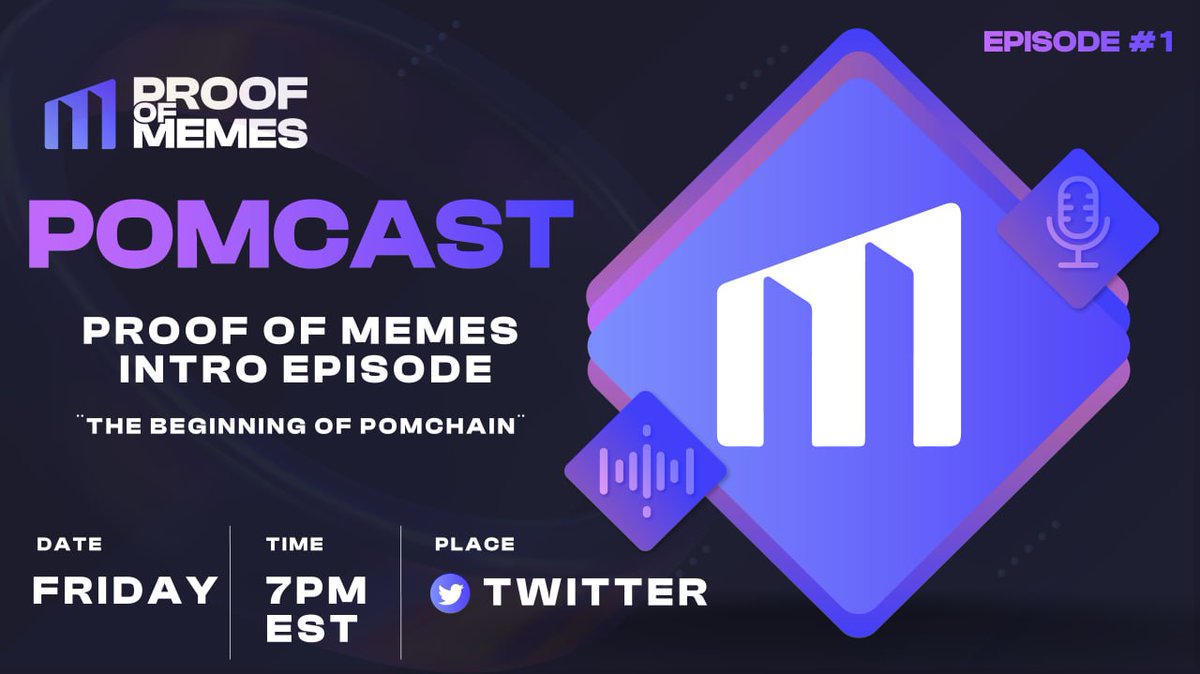 Pomcast🎙Episode 1
 x.com/i/spaces/1yNGa…