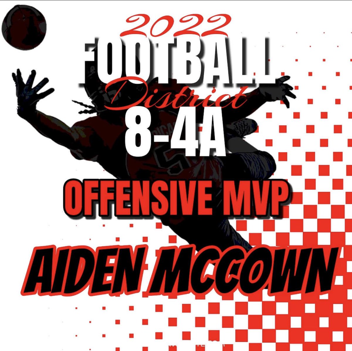 Honored to be named the District 8-4A Offensive MVP! @CoachTSitton @recruitrusk @JoshMcCown12