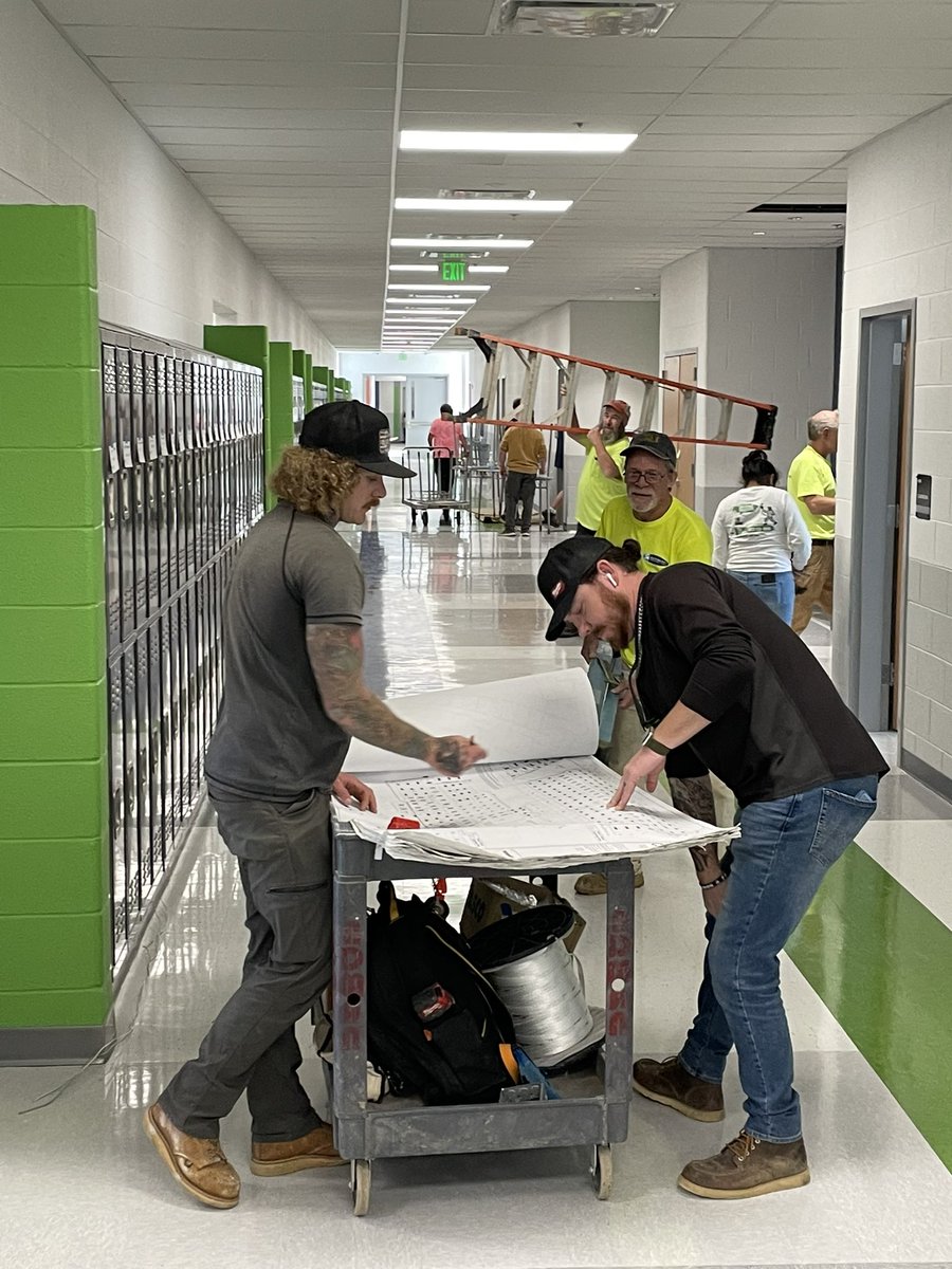 GastonCindy's tweet photo. Finishing touches and lots of unpacking at @WeAreCSLA this week. Tomorrow is the first day with ALL students in the same building! #Joyatschool #NewCSLA https://t.co/kJ3B1CPFrP