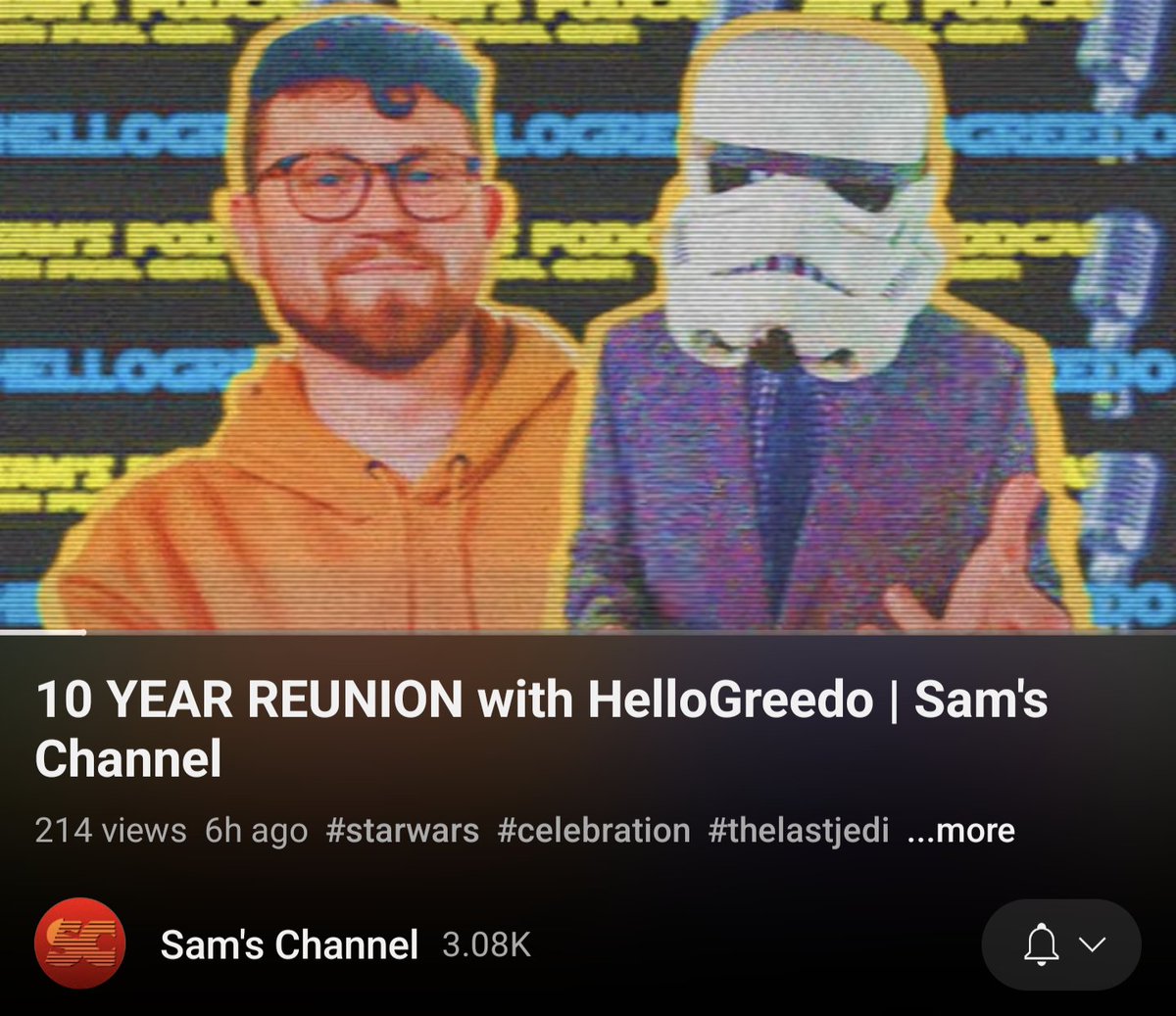 HelloGreedo (@hellogreedo) on Twitter photo Long-time viewers of the channel might remember a conversation I had with Sam 10 years ago. We reunited! We talk YouTube, life, careers, family, and of course Star Wars.
Lend me your ears:
youtu.be/uohURfPqqAw
(go follow <a href="/SamuelGavin/">Sam Gavin (Sam's Channel)</a>) Long-time viewers of the channel might remember a conversation I had with Sam 10 years ago. We reunited! We talk YouTube, life, careers, family, and of course Star Wars.
Lend me your ears:
youtu.be/uohURfPqqAw
(go follow <a href="/SamuelGavin/">Sam Gavin (Sam's Channel)</a>)