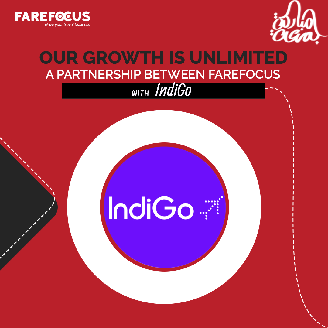 نحتفل بشراكتنا مع طيران IndiGo أحجز الأن واستمتع بافضل الاسعار.
We celebrate our partnership with IndiGo Airlines. Book now and enjoy the best prices.
##جمعةمباركة 
FareFocus