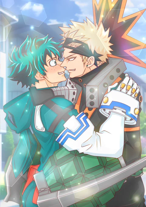 【Deku seems to love Dynamight's forehead.】Many fans and reporters who witnessed the hero couple say so unanimously.#勝デ #勝出 #KTDK #bkdk 