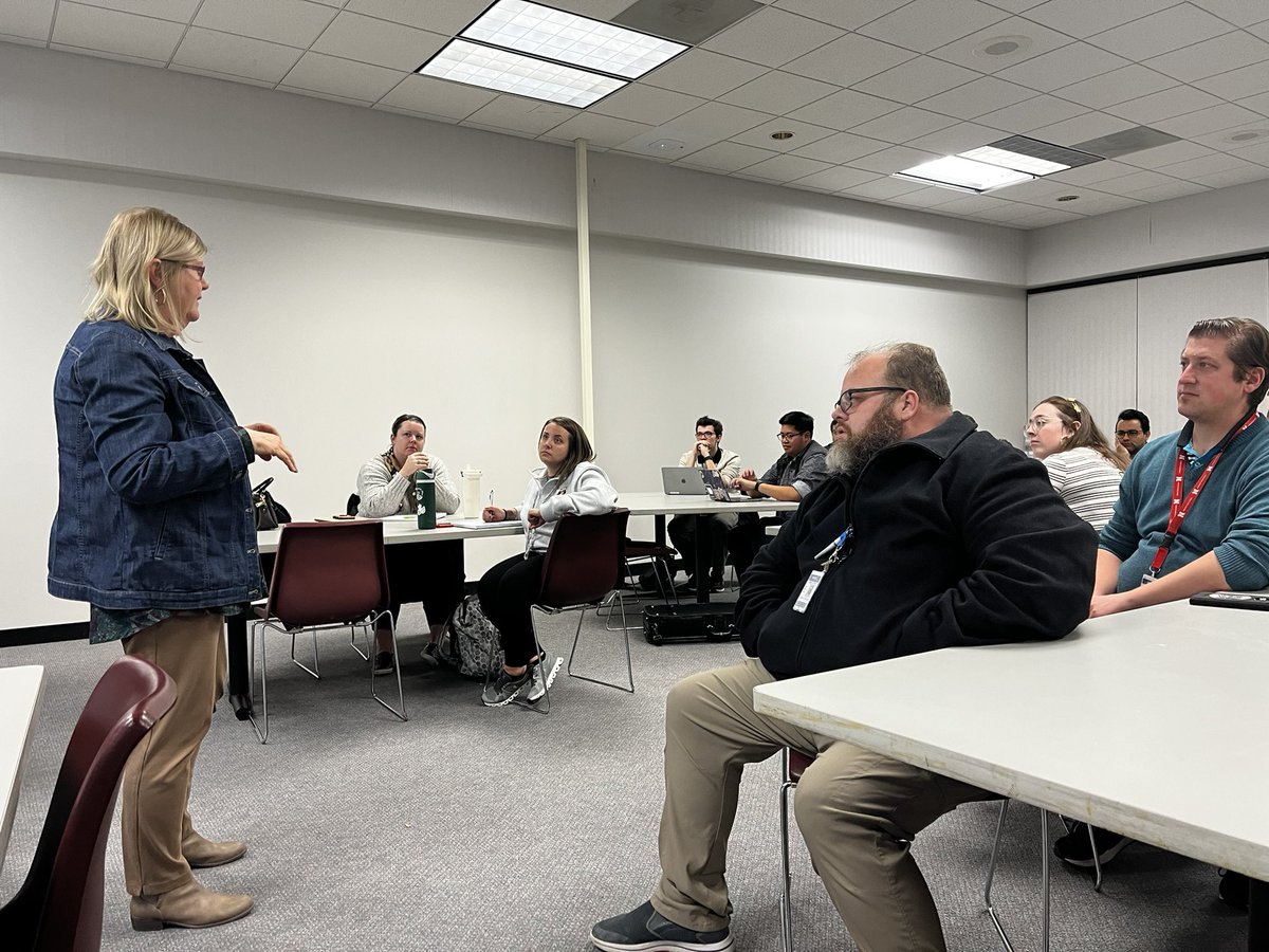 OPS_MusicEd's tweet photo. Judy Bush, lead teacher for music in LPS, presented to our first year OPS teachers about how planning and management go hand in hand. Great conversations about making students feel safe and comfortable in our classrooms, so they can thrive in music! @OmahaPubSchool @LPSorg https://t.co/vlh1qZUDSr