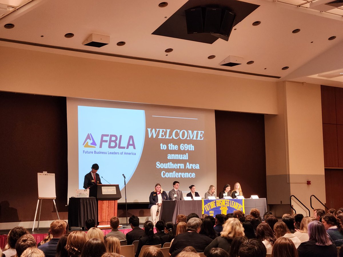 Great FBLA conference at SIU-C with 17 schools and 500+ attendees. We were the most spirited chapter in Southern IL. These guys had half the crowd chanting "Red Bud" today. #RedBud132