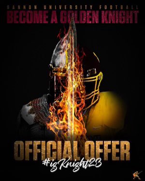 Stiles_Diesz's tweet photo. After an amazing phone call with @CoachMurphyQB I am extremely grateful to receive an official offer from @FootballGannon! @LakeCoachD @LakeAthletics ⚔️⚔️ https://t.co/wwrhCxt787