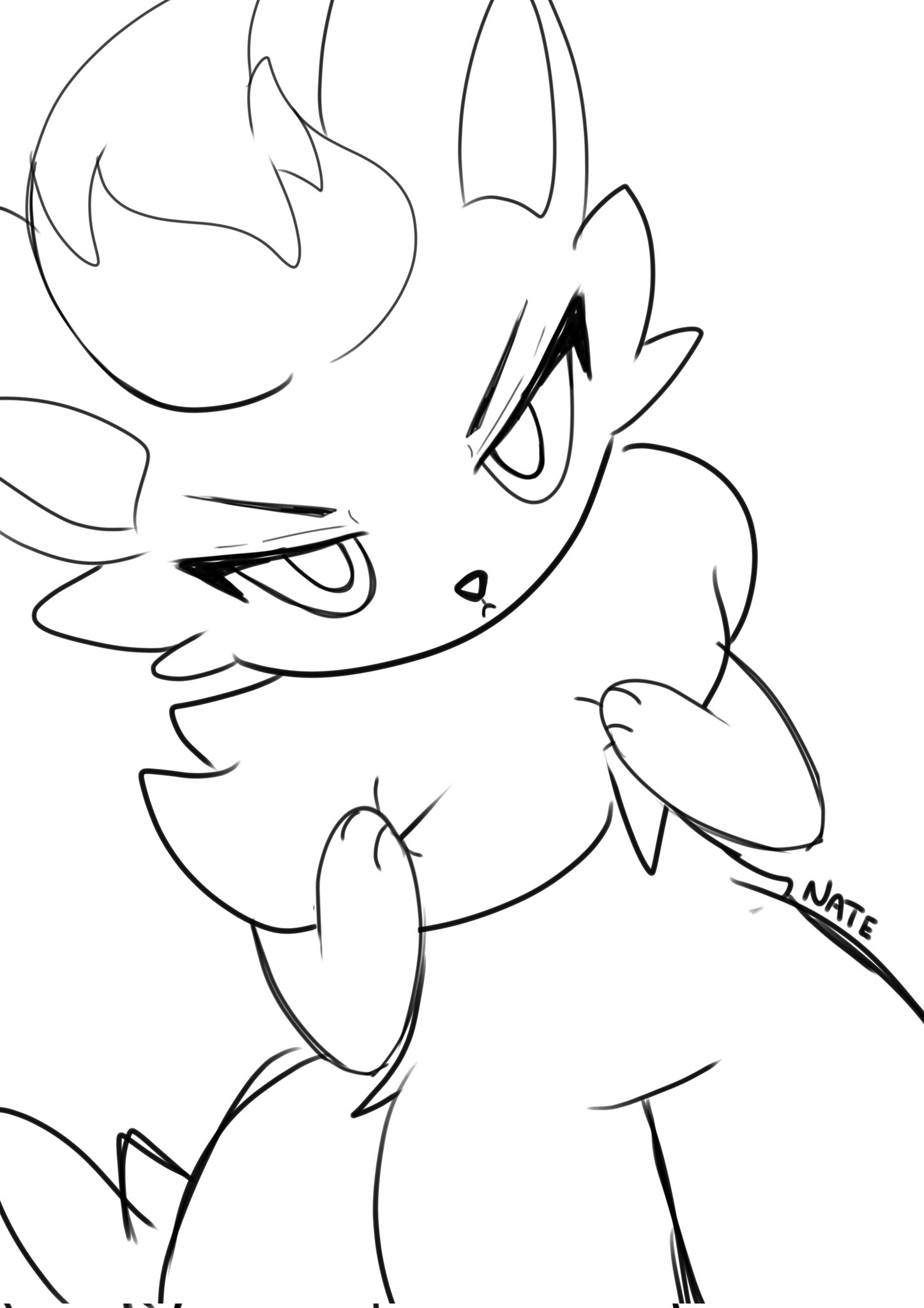 Pokemon Fennekin Coloring Pages