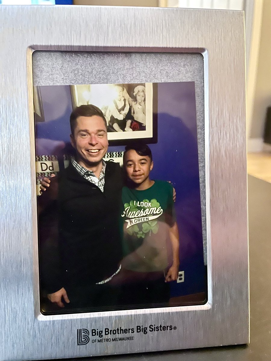 Last month I completed my 3yr anniversary as a big brother, &amp; today <a href="/bbbsmilwaukee/">BBBS Milwaukee</a> gave me a framed photo of the first time we met! I had a big brother when I was a kid, &amp; it has been an honor to participate in the program as an adult!
#mke #milwaikee