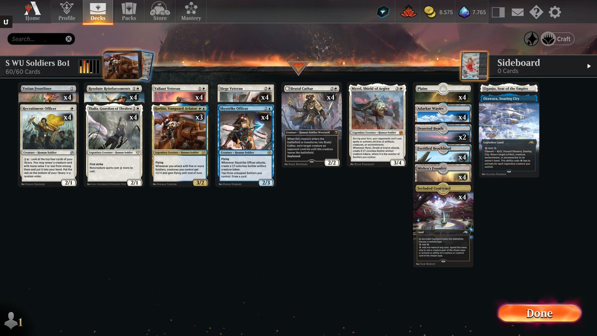 7-1 on Decathlon #4.
Standard WU Aggro. The best deck, Only lost in mirror.
Thanks to <a href="/DoggertQBones/">Robert Lee</a>
<a href="/mtgazone/">MTG Arena Zone</a> <a href="/ArenaDecklists/">Arena Decklists</a> <a href="/fireshoes/">Robert Taylor🔥</a>
 #MTGArena mtgazone.com/user-decks/djn…