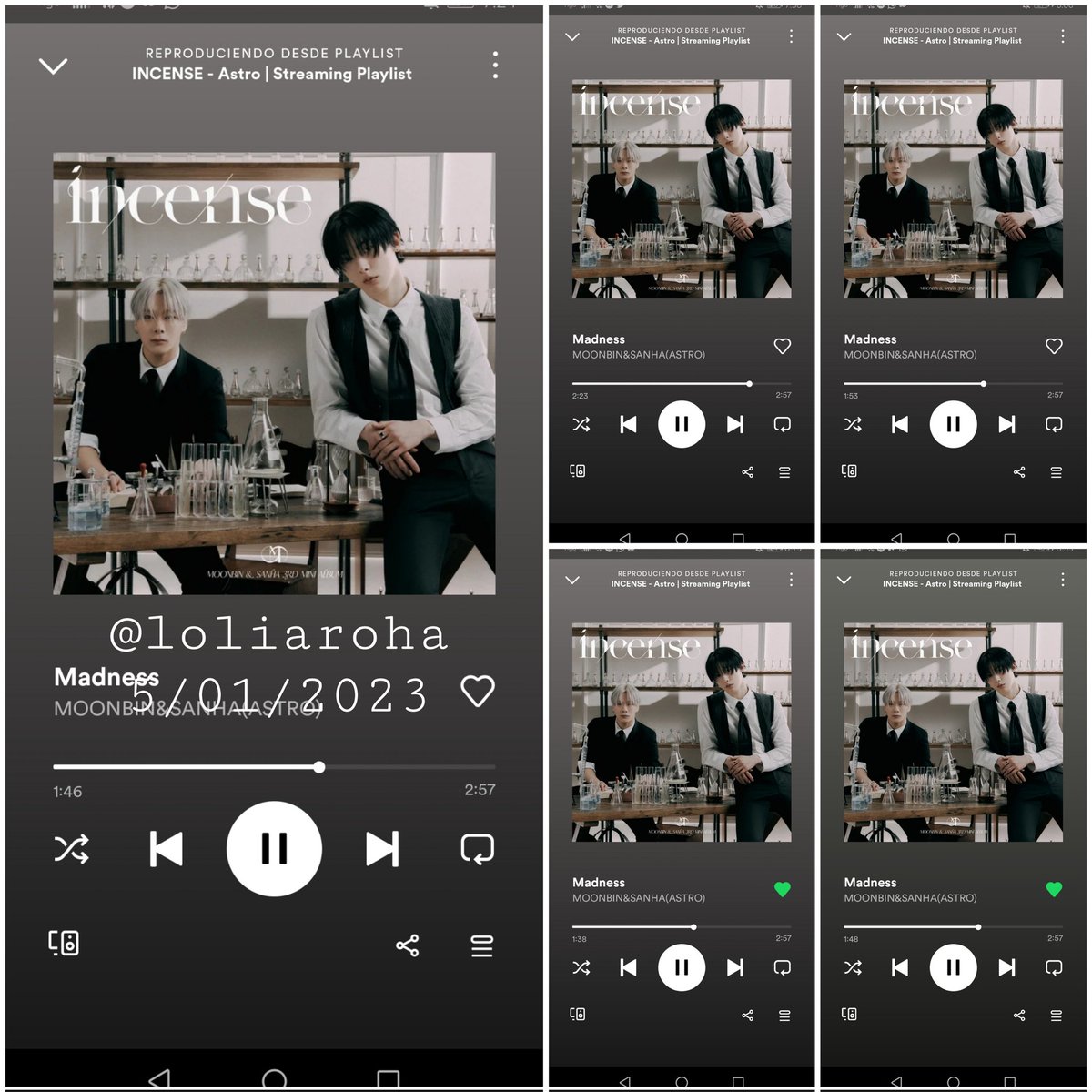 Loliaroha's tweet photo. hilo de evidencias 
#Madness_Colombia #Incense_Colombia 
#MOONBIN_SANHA
@offclASTRO @aroha_cali @ArohaMedellin @ArohaBogota  @Panda_shop_kpop @Desocha1

Stream Spotify https://t.co/bOid6pD6G9