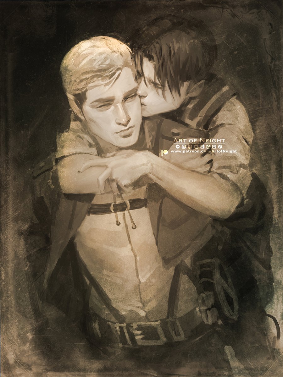 Here's your #Eruri guys 🙂
4k image available on my Gumroad app.gumroad.com/products
Patreon: patreon.com/ArtofNeight
 #attackontitanfanart