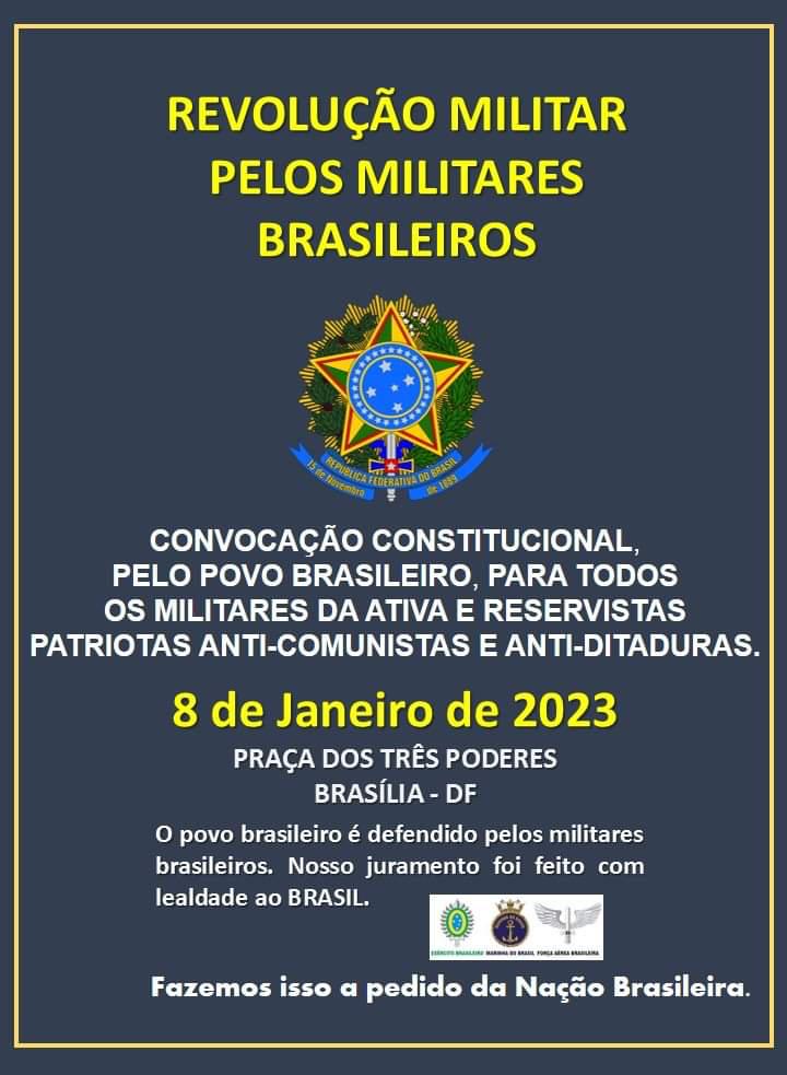 MinhaPatria22's tweet photo. Se algo mais tem que ser feito que seja feito! 

PATRIOTAS!

DIVULGUEM! FAÇAM BARULHO! MANDEM PARA SUAS REDES! https://t.co/rNW5zO2oV4