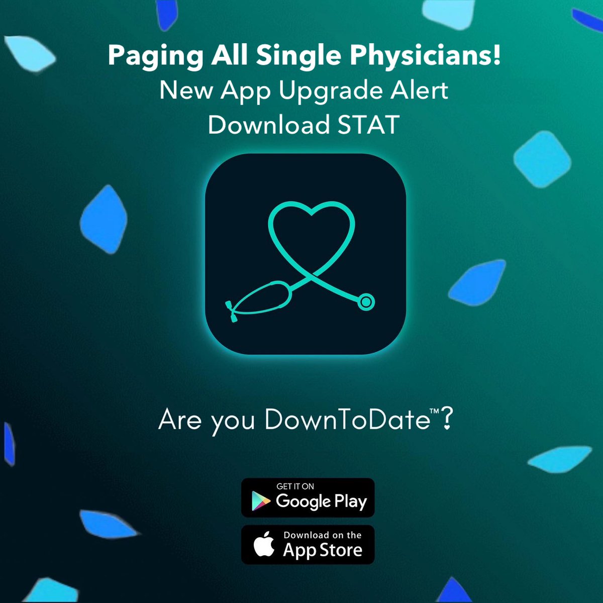 down_to_date's tweet photo. #MedTwitter please help us spread the word of our complete app redesign to all your single physician colleagues with improved geolocation, filters, ROS bio prompts among more!

#SingleTwitter #tweetiarician #retweeet #gitwitter #medicine #resident #areyoudowntodate #doctor #love https://t.co/hUq0d6Ov2p