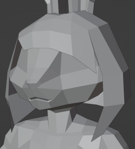 HedNadder's tweet photo. Low poly Bun WIP. No it's not for the Chinese new year, I just like Buns. https://t.co/a6mYvlfKDY
