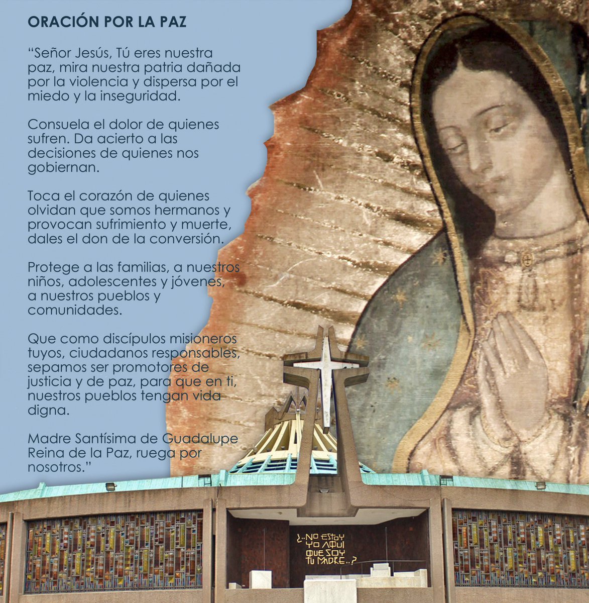 eqmisionero's tweet photo. “Señor Jesús, tu eres nuestras paz…”. Elevemos al Señor nuestra insistente súplica por la paz y la seguridad familiar.México continúa en una espiral de violencia, y el fruto es la muerte, el miedo, la inseguridad. La paz es un derecho. Nuestra población quiere estabilidad y paz. https://t.co/nN7lP5vbJC