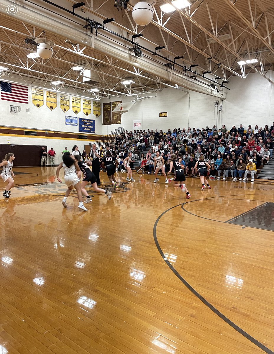The girls basketball team won 46-25 over Delran tonight in front of a packed house, to extend their winning streak to start the season to 9 games.  Also congrats to Brooke Sztenderowicz on making her 100th career 3-pointer!