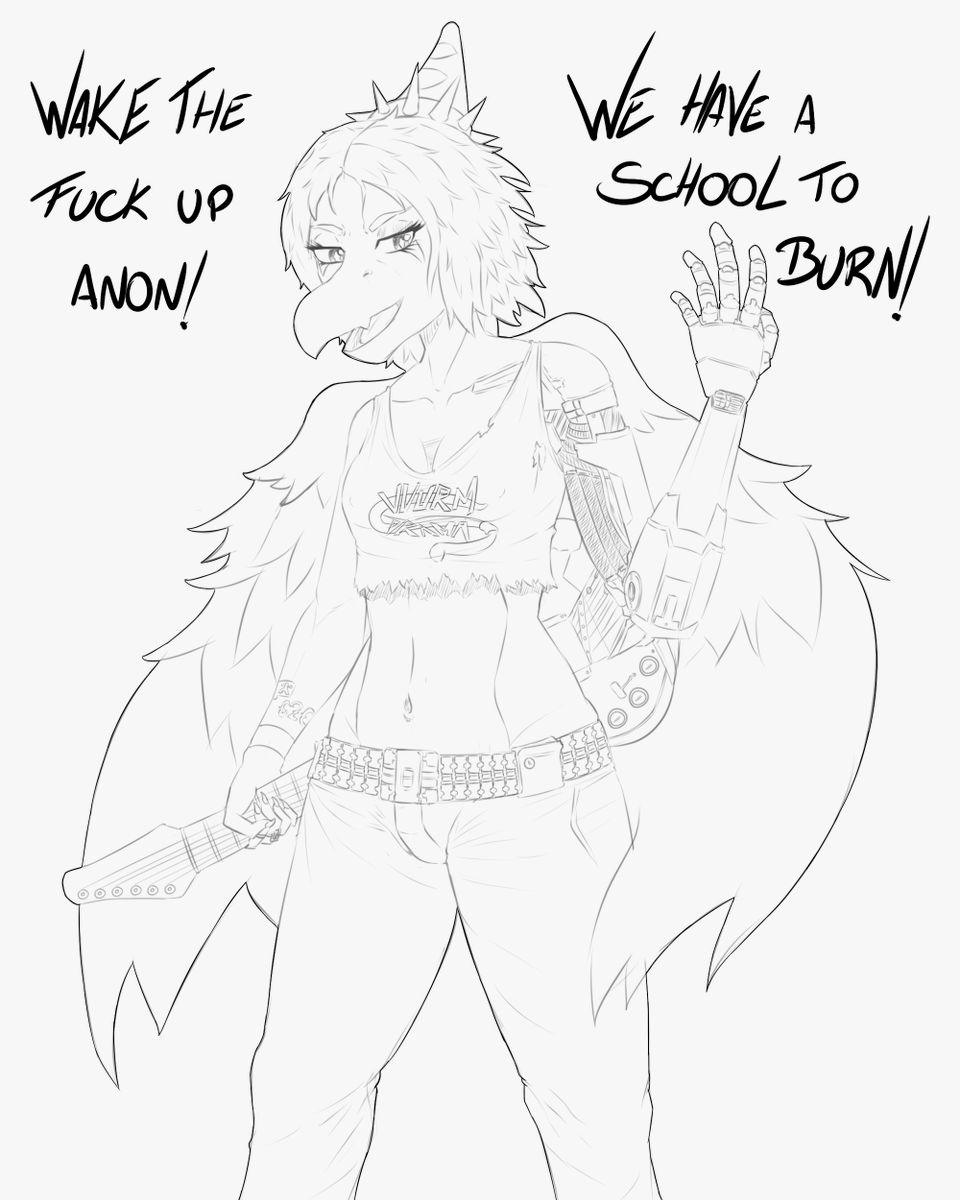 BadFidhell's tweet photo. there goes another one, Fang in the Cyberpunk setting like if she was Johnny silverhand #snotgame #fang #furry #fanart https://t.co/Mqj3Scm7Yl