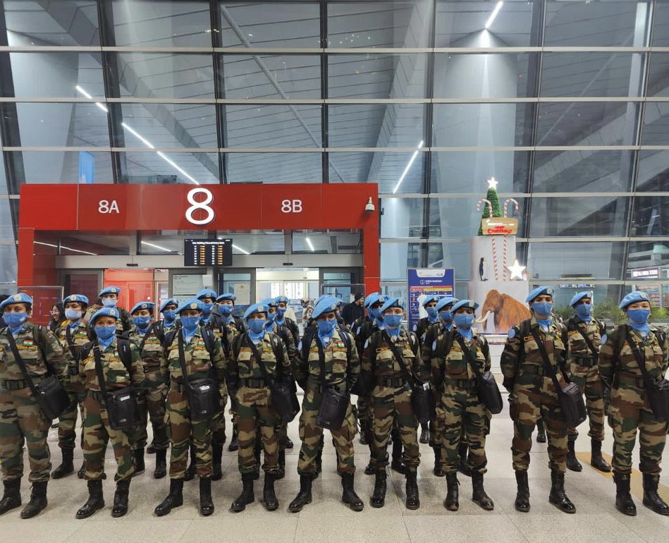 India is deploying an all #women’s platoon of peacekeepers 🪖 as part of our battalion to the UN Mission in #Abyei <a href="/UNISFA_1/">UNISFA - Abyei</a> 

This is the single largest deployment of women #peacekeepers in recent years. Good wishes to the team!

📖 Text Link pminewyork.gov.in/press?id=eyJpd…