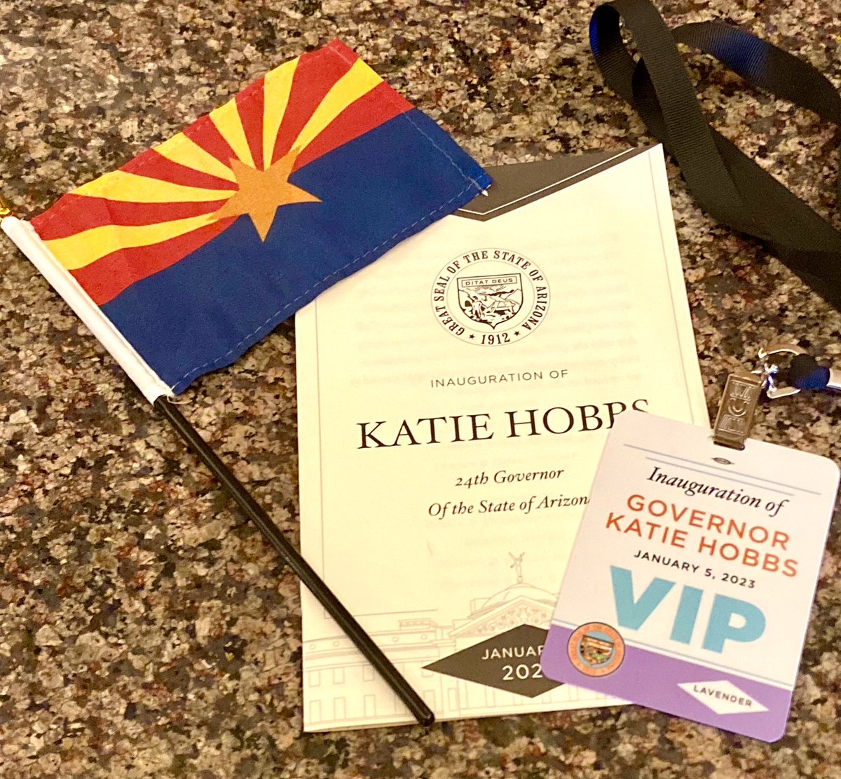 Today was a good day for Arizona and a great day for democracy! 🌵☀️💙🇺🇸 Heartiest congratulations to all, especially ⁦@GovernorHobbs⁩, ⁦@krismayes⁩, & @AZSecretary! #InaugurationDay 🎉