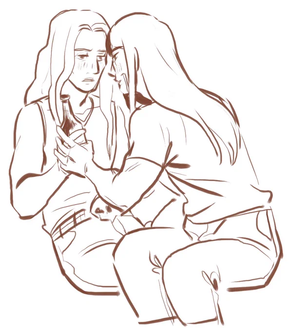 basu asked me to doodle her metalocalypse otp even tho i haven't watched it and i, as usual, lost control here u go 