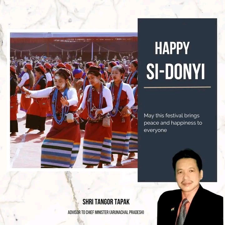 My warmest greetings to everyone on this joyous occasion of Si-Donyi. 
I wish everyone a joyous celebration, and may Donyi-Polo bestow their most precious blessings on everyone.

#SiDonyi