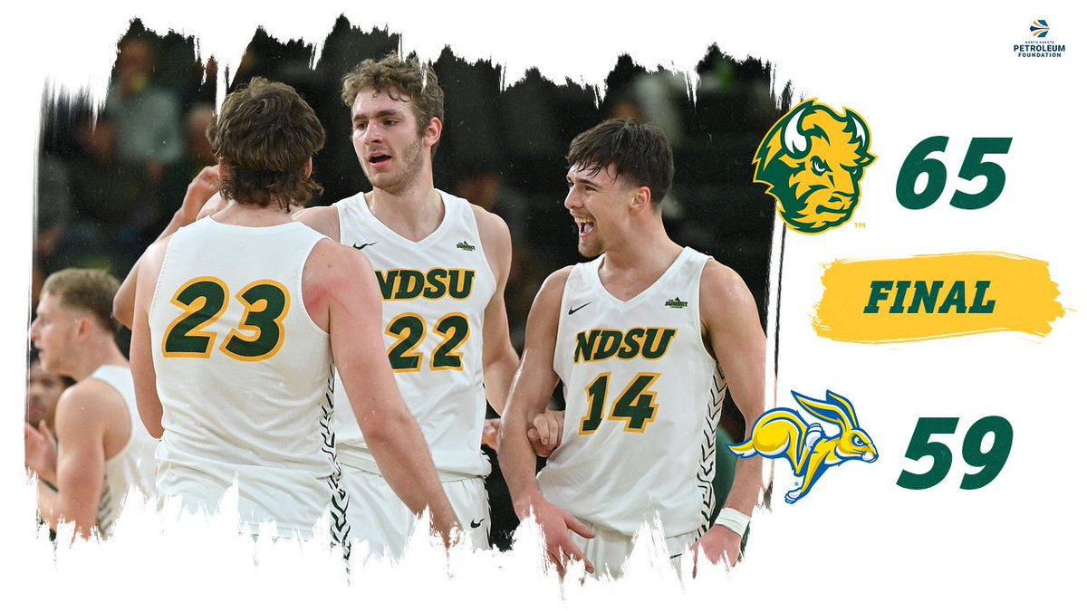 NDSUmbb's tweet photo. Bison  >  Jackrabbits https://t.co/h4HYqULRKk