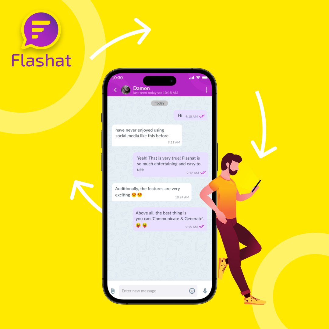 flashatapp's tweet photo. Flashat offers an encrypted private messaging feature where the users can send and receive private messages with their dear and near ones. Experience the next level of social communication with Flashat.
#flashat #letsflashat #sayitnow #flashattips https://t.co/OHEKptDOFO