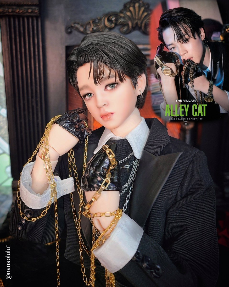 nanaolulu1's tweet photo. #JIMIN #지민 #BTS <Alley Cat> ~2022Season's Greetings는 꼭 해보고 싶던 컨셉.
앎니님의 달마중가발 이용. 기본세팅이 완벽해서 앞머리방향만 바꾸니 딱 지금 컨셉. 앎니님 가발은 정말 최고👍
*Clothes:@7266 
*Wig:@ar_knownee 
*eyes:@nwar_making
*Studio:@marchen_dolls 
*BJD: #Zendoll https://t.co/D73gWfGbO9