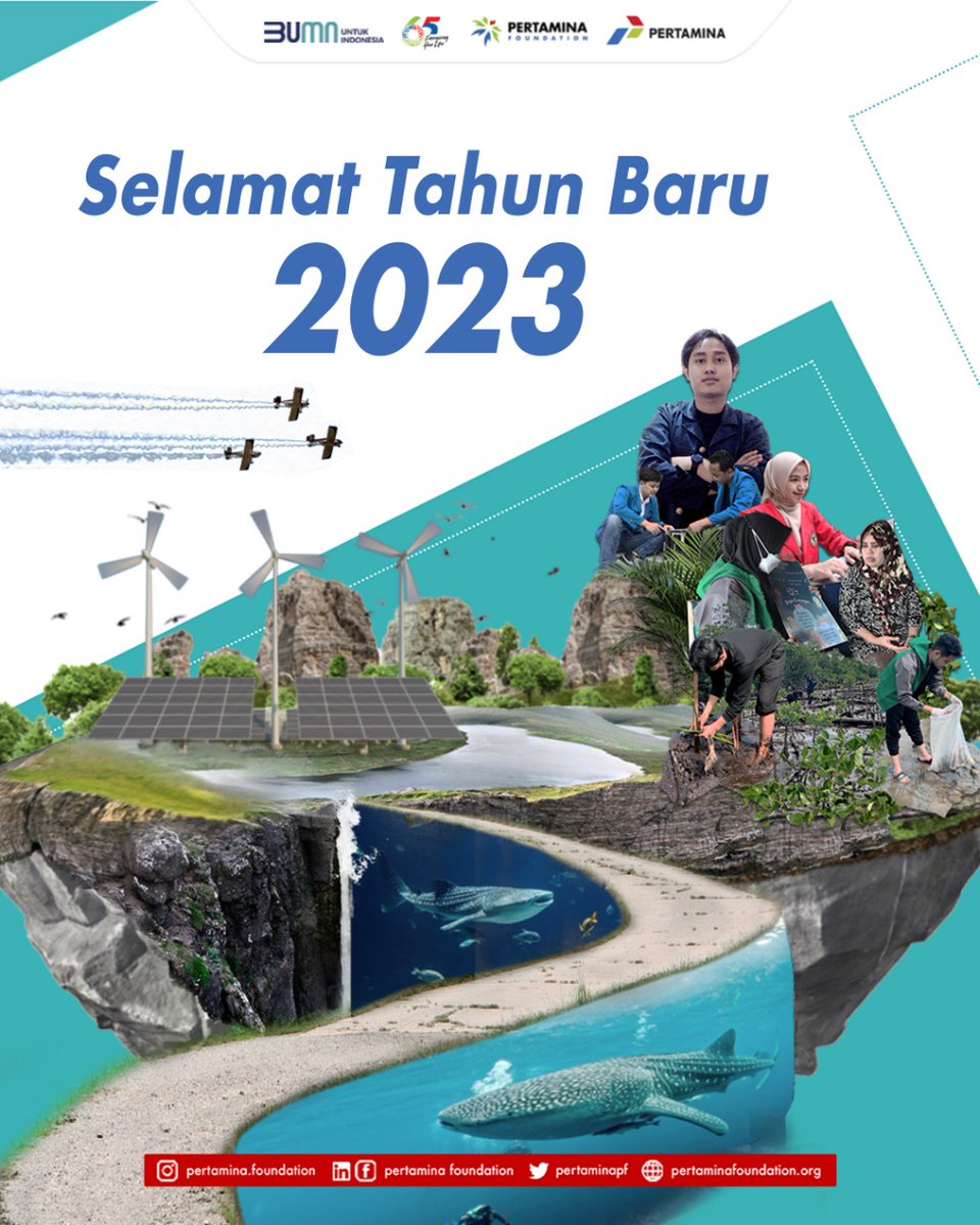PertaminaPF's tweet photo. Halo #PFriends! Selamat Tahun Baru 2023🎉🎉

Semoga Pertamina Foundation bisa terus bersinergi dengan seluruh lapisan masyarakat untuk menciptakan umur bumi lebih panjang.

Udah hari keenam di bulan awal tahun #PFriends apa kabarnya?

#tgif #pertamina #pertaminafoundation https://t.co/gjMJpgx1oo