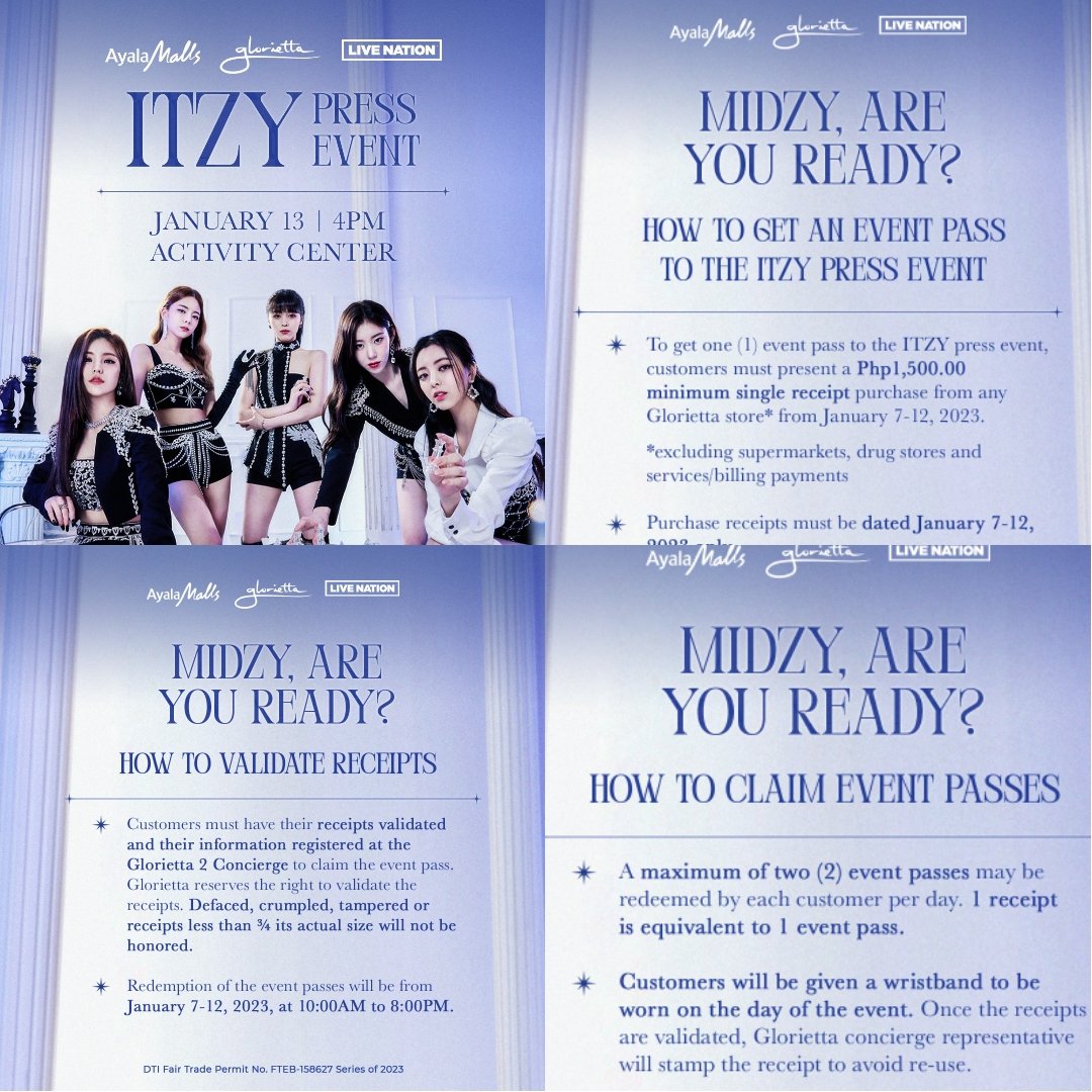 Philippine Concerts on Twitter "ITZY Press Event on January 13 at