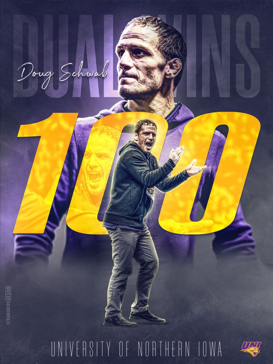 Dual win #️⃣ 1️⃣ 0️⃣ 0️⃣ for the boss! Congratulations, Coach Schwab!

@Strandbergdesign
#PantherTrain | #EverLoyal