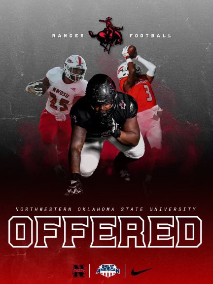 I am very blessed and humbled to receive my first offer from NorthWestern Oklahoma State University! #Gorangers #RideRangersRide!