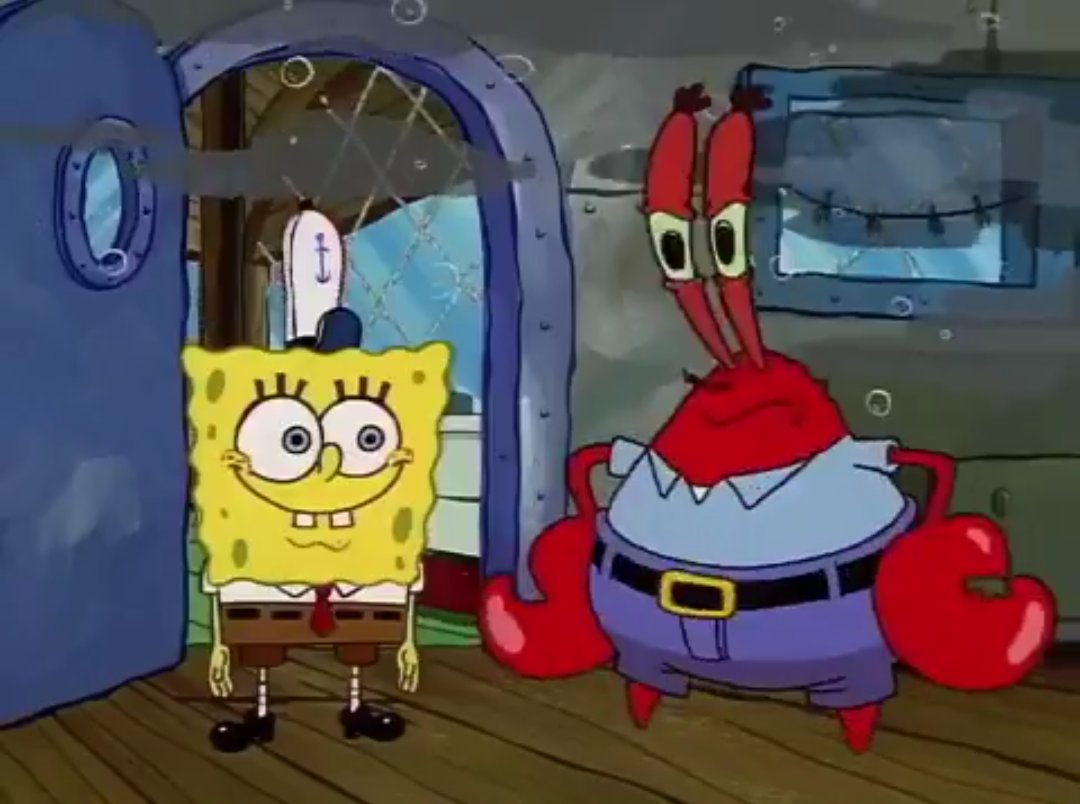 BlumenthalSteve's tweet photo. The sound SpongeBob makes throwing the extinguisher along with how proud he is after it is peak comedy https://t.co/yPr759qJUM