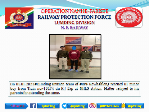 rpfnfrlmg's tweet photo. #OperationNanheFarishte #Helping_Hands 
@RPF_INDIA
@RPFNFR2
@RailNf
@drm_lmg_nfr
@RailMinIndia
@rpfpcnhlg https://t.co/rKWqFa3q6W