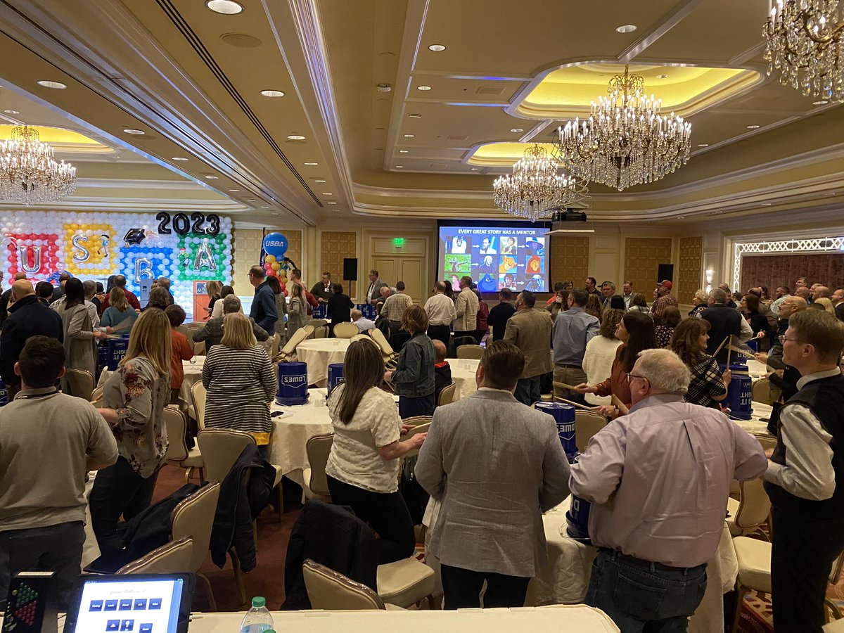 USSA_Utah's tweet photo. Drumming along with Clint Pulver at the USBA conference. https://t.co/UMaATwupXV