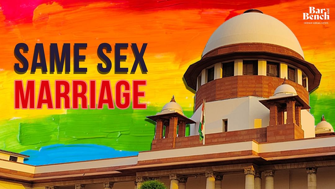 barandbench's tweet photo. #SupremeCourt bench led by CJI DY Chandrachud to hear petitions filed by gay couples seeking recognition of same-sex marriage under the Special Marriage Act. 

#SupremeCourtofIndia #marriage https://t.co/DN1wLBYsYJ