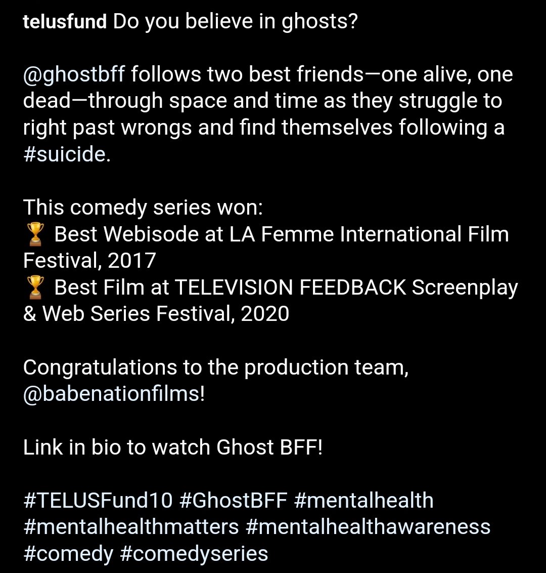 TMI_Uruguay's tweet photo. Shout out to @VanessaMatsui @kaniehtiio and @Ghost_BFF....if you haven't watch it yet you definitely should...
"Do you believe in ghosts?" @TELUSFund #BabeNationFilms
Watch it now: https://t.co/AMT7JwS6s5
#ShadowFam #GhostBFF https://t.co/s8SdJQW2z5
