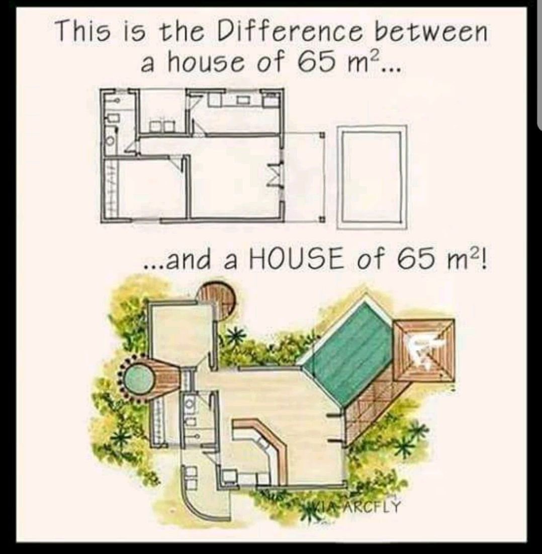 UjenziBora's tweet photo. The difference between a Drawing and a Design:

The 2 floor plans below are each 65 Square Metres but the User Experience is different.

With a drawing that "doesn't function," are you planning to build? Chat with us  #WeMakeItWork✔

#BuildItSketchIt 

https://t.co/THiwx49qCU https://t.co/6awVFM7hNX