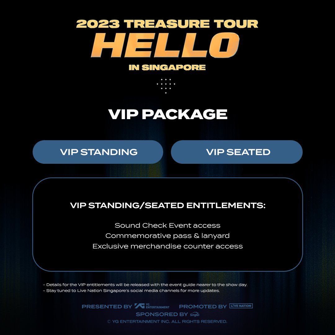 Pricelist buat SG dah keluar nih, buat yang masih belom dapet jastip tiket treasure di SG boleh banget dicek dulu yaa