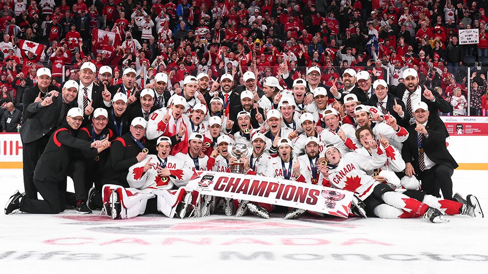 Congratulations to our boys for keeping the hardware here in Canada! Hats off to host city Halifax for bring the passion and making all of us proud to be Canadian! 

#IIHFWorldJuniors #TeamCanada #Canada #Halifax #HockeyWorldCup2023 #GOLD