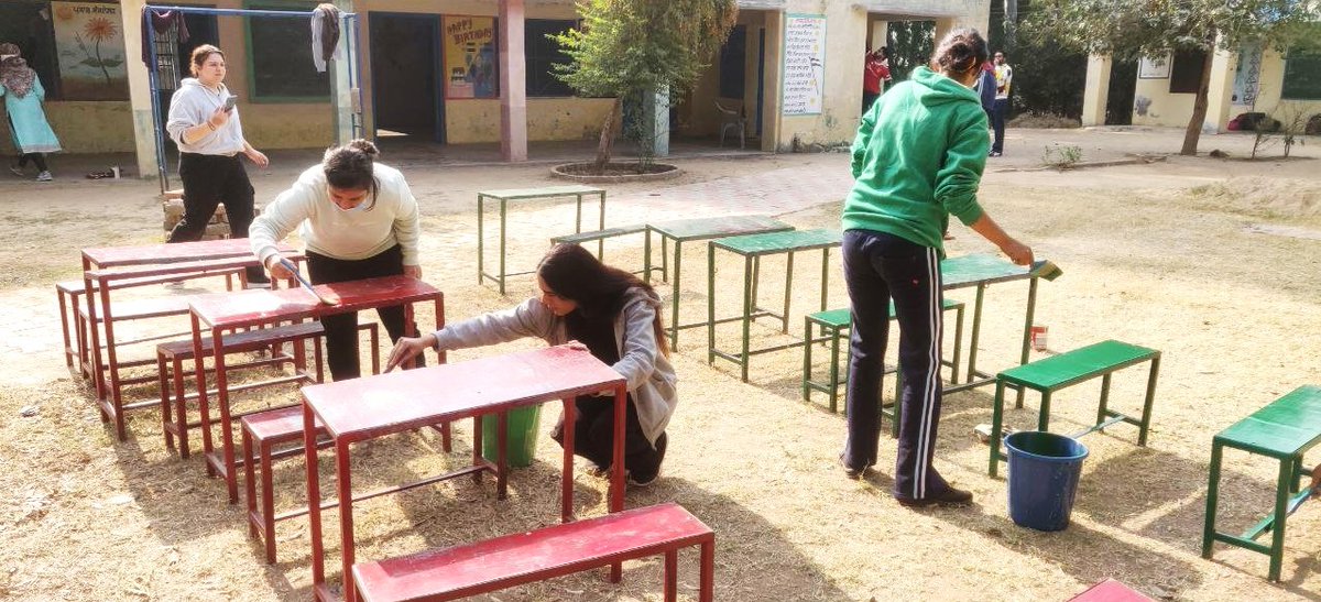 Mvsorganisation's tweet photo. Manav Vikas Sansthan (MVS) under the project #Gyandeep supported by Mahindra &amp; Mahindra Swaraj Division GMS Baraudi school building was identified for #renovation work. With the approval of the School Management Committee (SMC) we started the renovation work. https://t.co/mjPUyVID76
