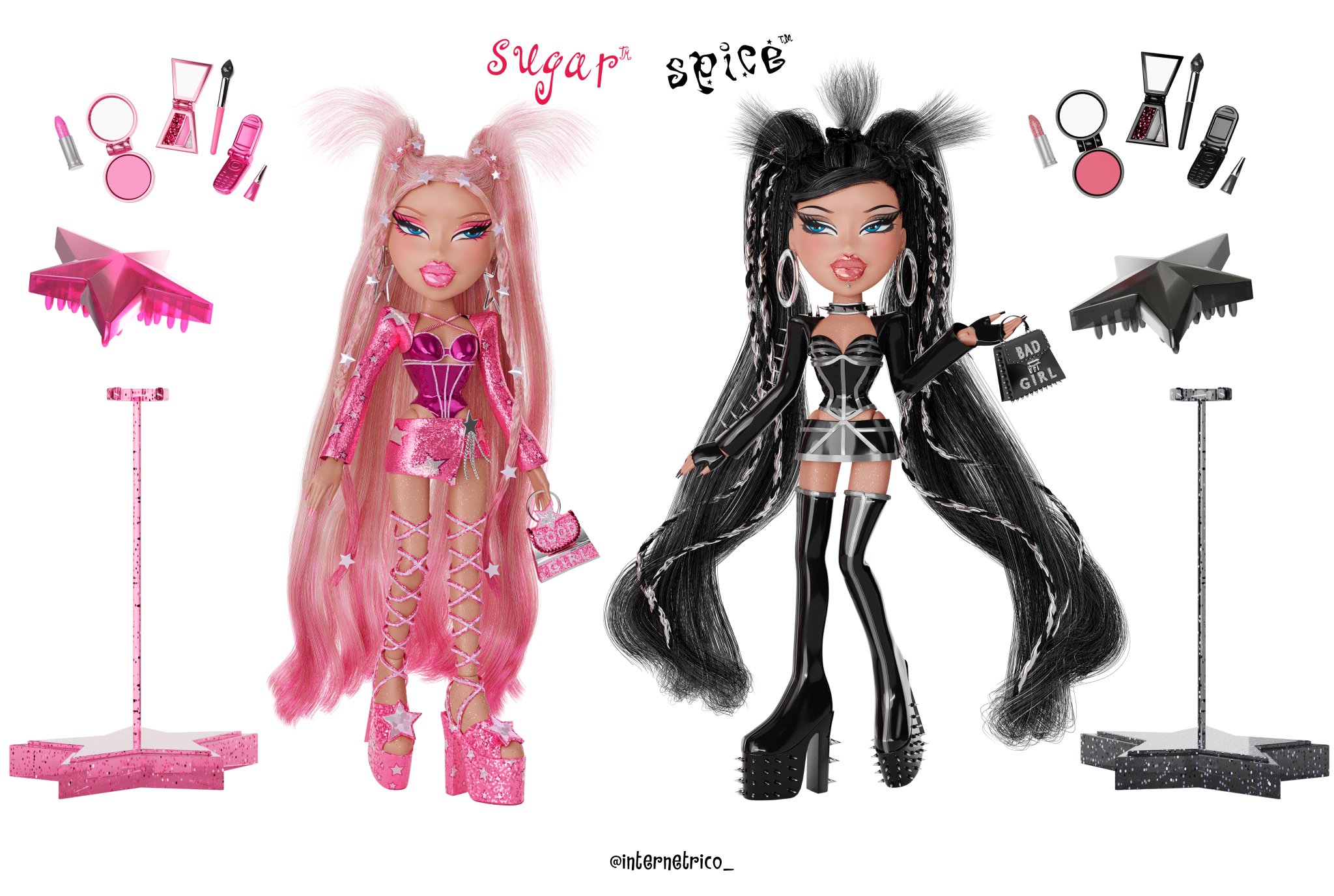 ✧・ﾟ:*𝕰𝖓𝖗𝖎𝖈𝖔 ⭑*:・ﾟ✧ on X: Sugar & Spice! 💋💀☆:・ﾟ✧*:・ﾟ 3D Concept art  of @sugarsworld_ & @callmespice_ as collector @Bratz dolls! #3d #3dart  #blender #bratz #3dbratz #bratz3d #bratzfashion #bratzdoll #rupaulsdragrace  t.co ...