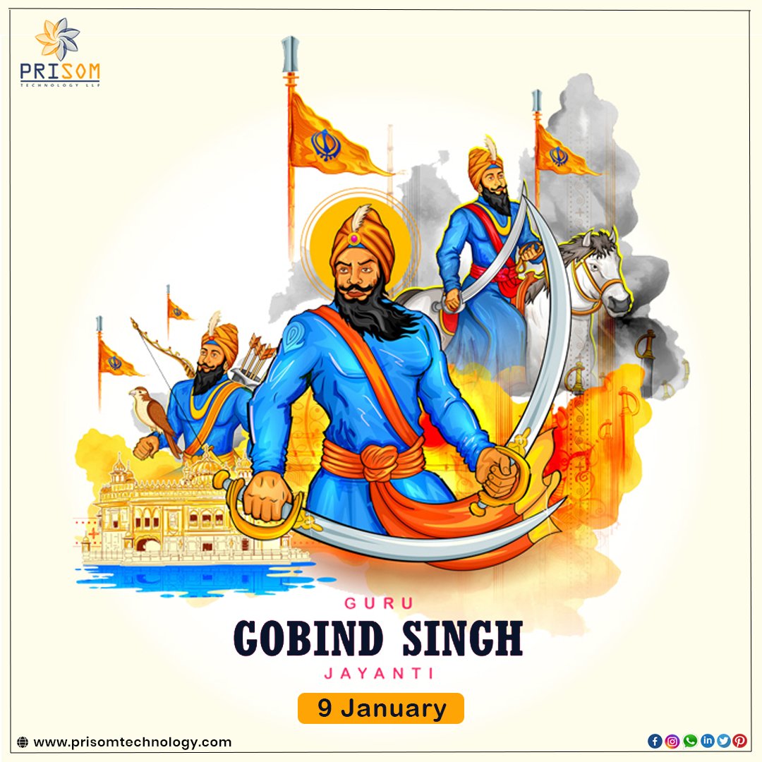 May Guru Gobind Singh Ji is your guiding star through your life and may he shower blessings on you this Gurpurab. Happy Guru Gobind Singh Jayanti
#gurugobindsinghji #ji #gurunanakdevji #gurugranthsahibji #prisomtechnologyllp #softwaredevelopmentcompany #ahemdabad #india