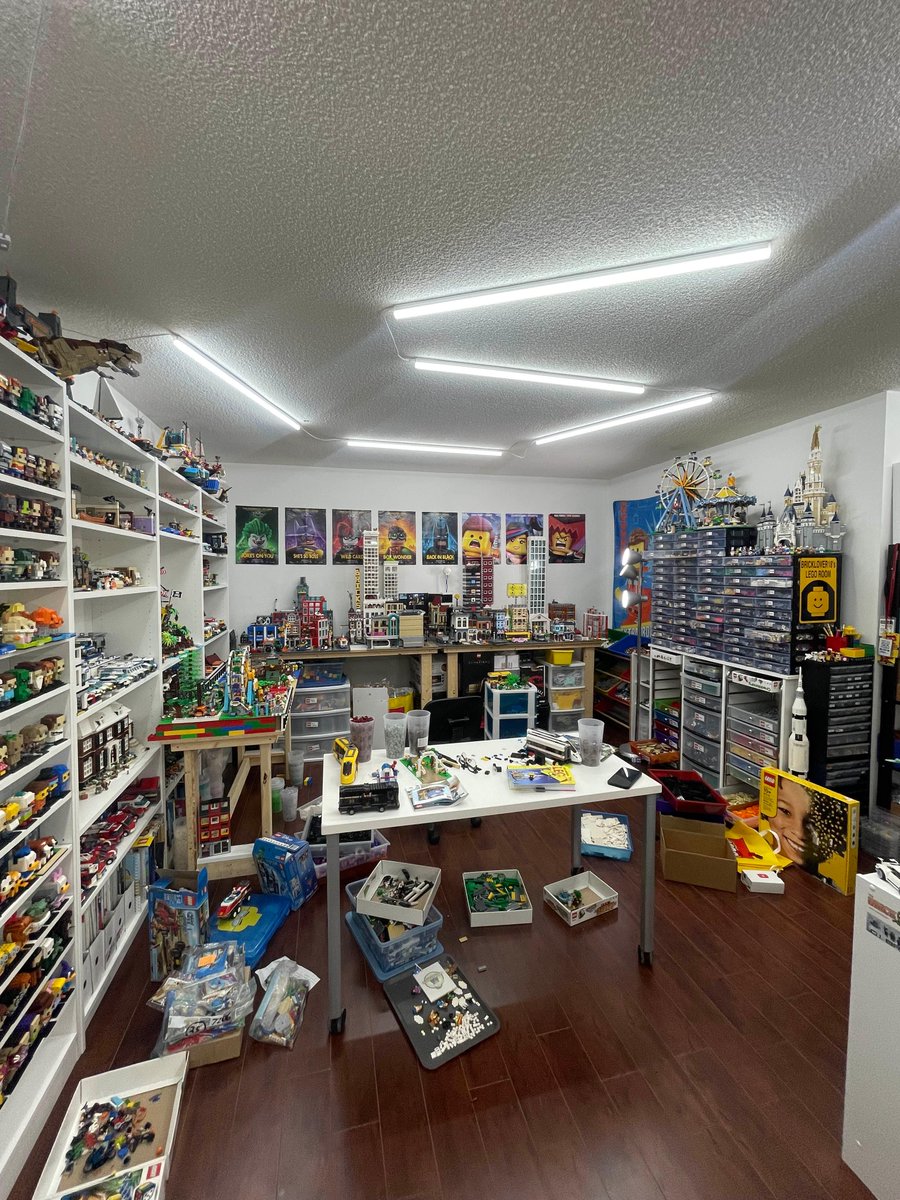 This is what my #LEGO room really looks like when I get building. It’s crazy in here, but the results will be worth it! #legoroom #legobuilding #legosets #legocollection