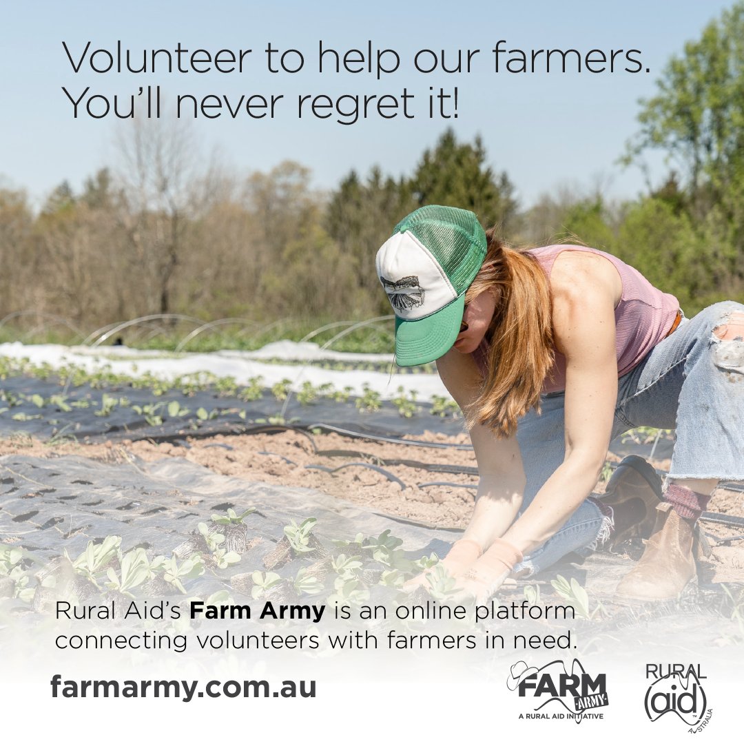 Is volunteering on your New Years resolution list? Our Farmers would love to hear from you. Check out the job postings on farmarmy.com.au and see if there is someone in need of your skillset or a new friend to meet.
#ruralaid #farmarmy #exploreaustralia #aussiefarmers