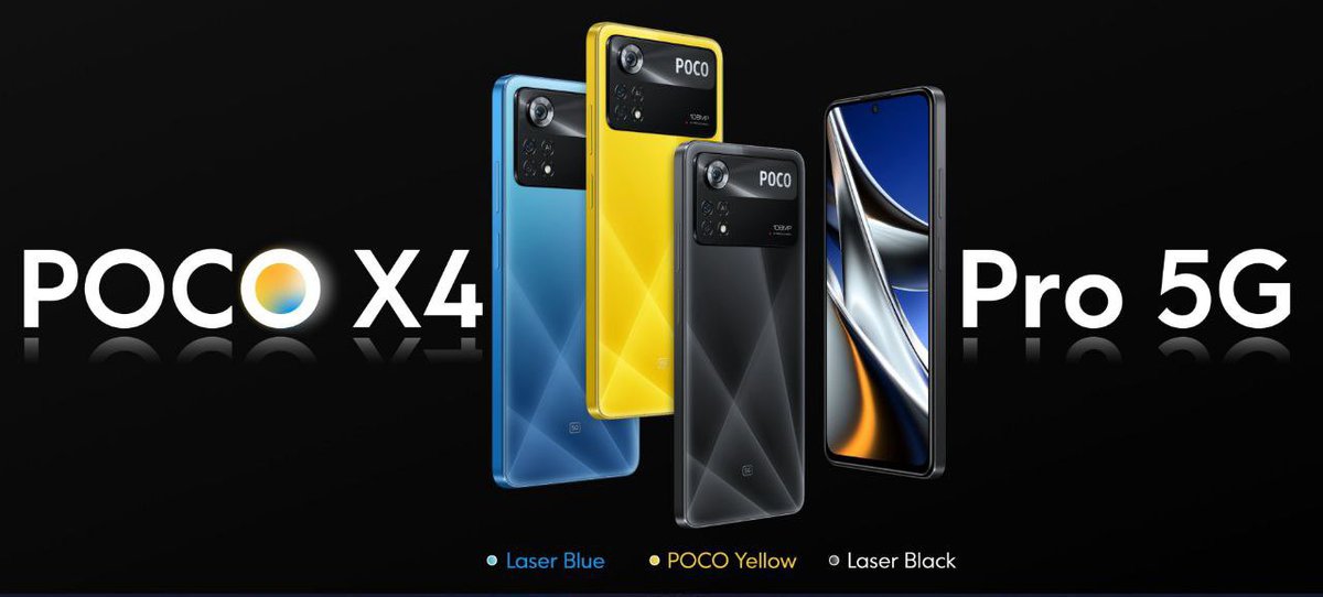 Get the Xiaomi Poco X4 Pro 5G in the color of your choice
🔵🌕⚫️
Comes with 6GB RAM + 128GB ROM

#xiaomi
#POCOX4Pro5G