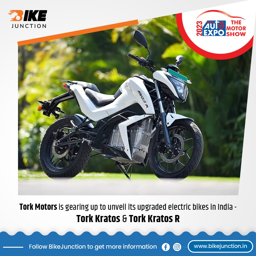 Tork Motors is all set to launch its new electric bikes at Auto Expo 2023 - Tork Kratos & Tork Kratos R. Both models will be powered by Axial Flux Motors.
Click Here to read more: bikejunction.in/en/news/tork-m…

#BikeJunction #AutoExpo2023 #TorkMotors #TorkKratos