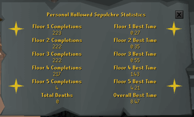 WarpRs's tweet photo. 92 Agility. Time for the real grind to begin.
Took me a few tries to complete F5 on time. But I think I got the swing of it now.
#OSRS #Runescape #Agility #MaxGrind #Sepulchre https://t.co/hQ1m7XDWWP