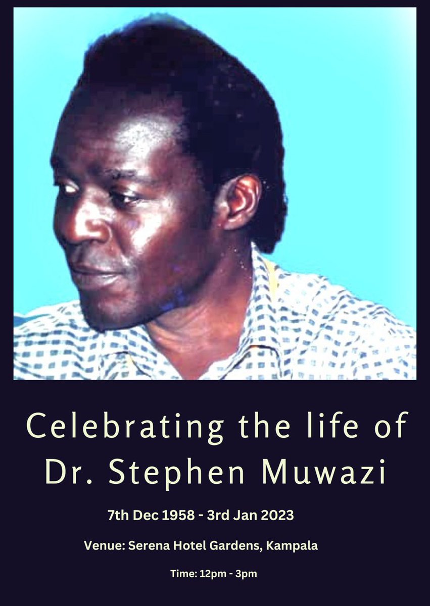 It is with deep sorrow that we receive the news of the passing of Dr. Stephen Muwazi. Dr. Muwazi was an Orthopedic Surgeons, a great father, teacher, and mentor. His contribution will be remembered for a long time. May the His Soul Rest in Eternal Peace.