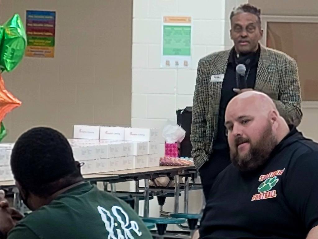 Today, I celebrated my former and current staff with an appreciation lunch, staff polo shirts, and gifts. I have been fortunate to have a staff that supported and collaborated with me over the years. We have done great things together. Thank you!!!!❤️ ⁦<a href="/SHS_HCS/">Stockbridge HS (GA)</a>⁩
