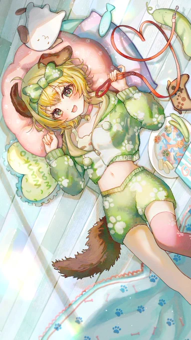 おなかなでなでして～!!#わんこわんわん 